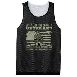 Why Did I Become A Veteran Quotation Usa Flag Mesh Reversible Basketball Jersey Tank