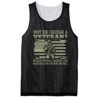 Why Did I Become A Veteran Quotation Usa Flag Mesh Reversible Basketball Jersey Tank