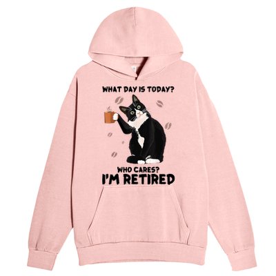 What Day Is Today Who Cares I'm Retired Cat Coffee Lovers Urban Pullover Hoodie