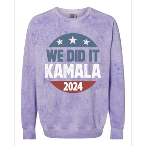 We Did It We Won Kamala Walz 2024 Election Colorblast Crewneck Sweatshirt