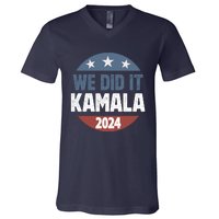 We Did It We Won Kamala Walz 2024 Election V-Neck T-Shirt