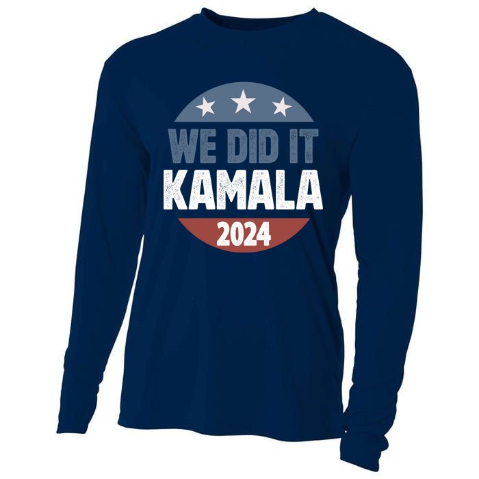 We Did It We Won Kamala Walz 2024 Election Cooling Performance Long Sleeve Crew