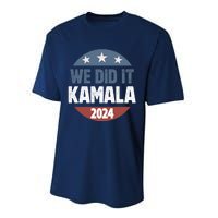 We Did It We Won Kamala Walz 2024 Election Performance Sprint T-Shirt