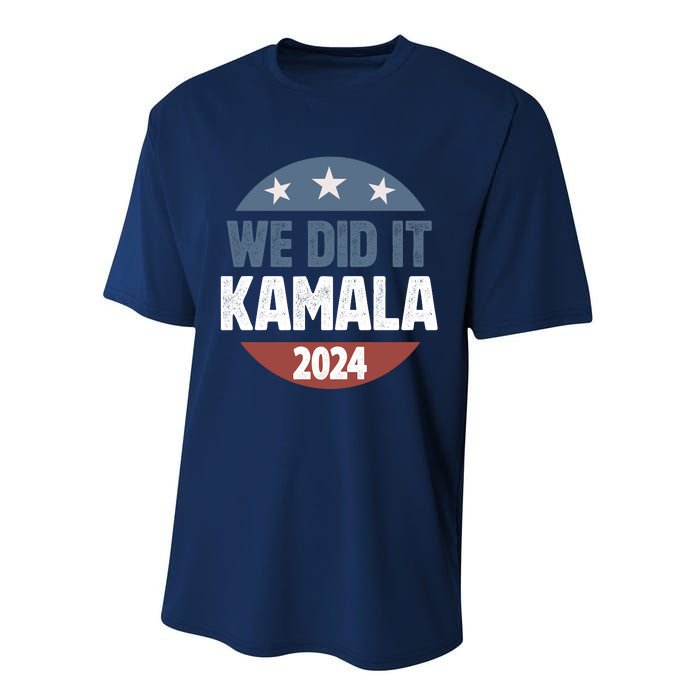 We Did It We Won Kamala Walz 2024 Election Performance Sprint T-Shirt