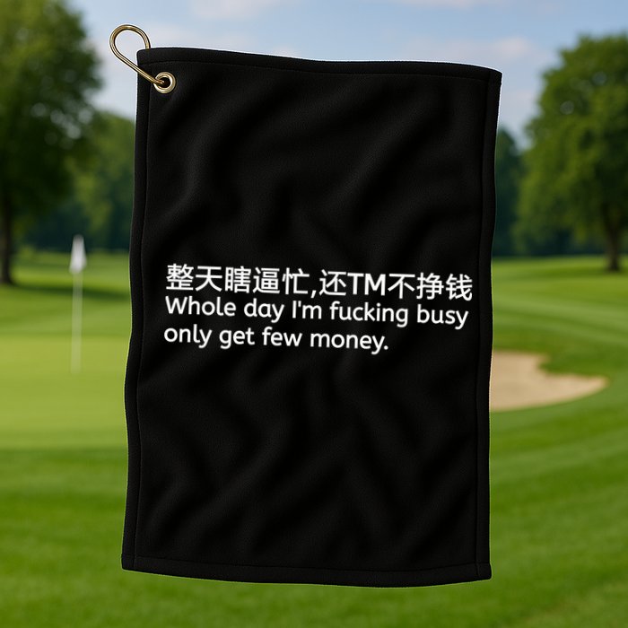 Whole Day I’m Fucking Busy Only Get Few Money Golf Towel