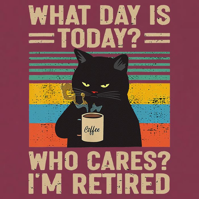 What Day Is Today Who Cares Im Retired Cat And Coffee 16oz Travel Tumbler