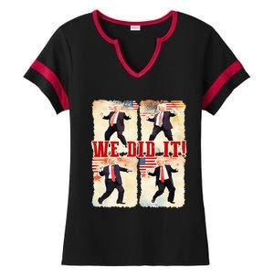 We Did It Trump Dancing Trump Inauguration Day 2025 47th Usa Ladies Halftime Notch Neck Tee