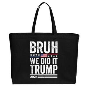 We Did It Bruh We Won Trump Vance 2024 Cotton Canvas Jumbo Tote