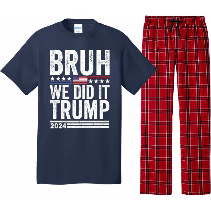 We Did It Bruh We Won Trump Vance 2024 Pajama Set