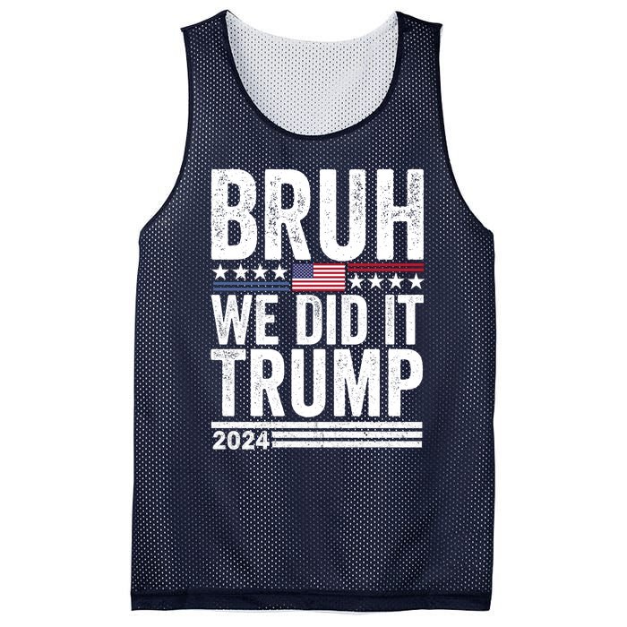 We Did It Bruh We Won Trump Vance 2024 Mesh Reversible Basketball Jersey Tank