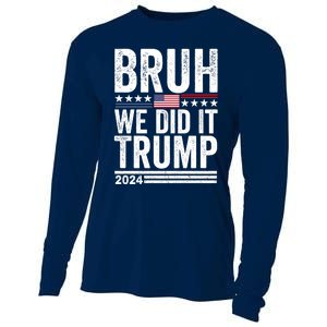 We Did It Bruh We Won Trump Vance 2024 Cooling Performance Long Sleeve Crew