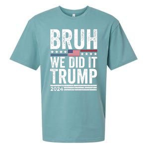 We Did It Bruh We Won Trump Vance 2024 Sueded Cloud Jersey T-Shirt