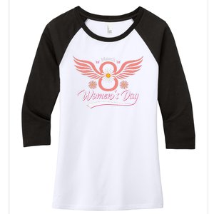 Women's Day Is Every Day 8th Of March Break The Bias Culture Funny Women's Tri-Blend 3/4-Sleeve Raglan Shirt