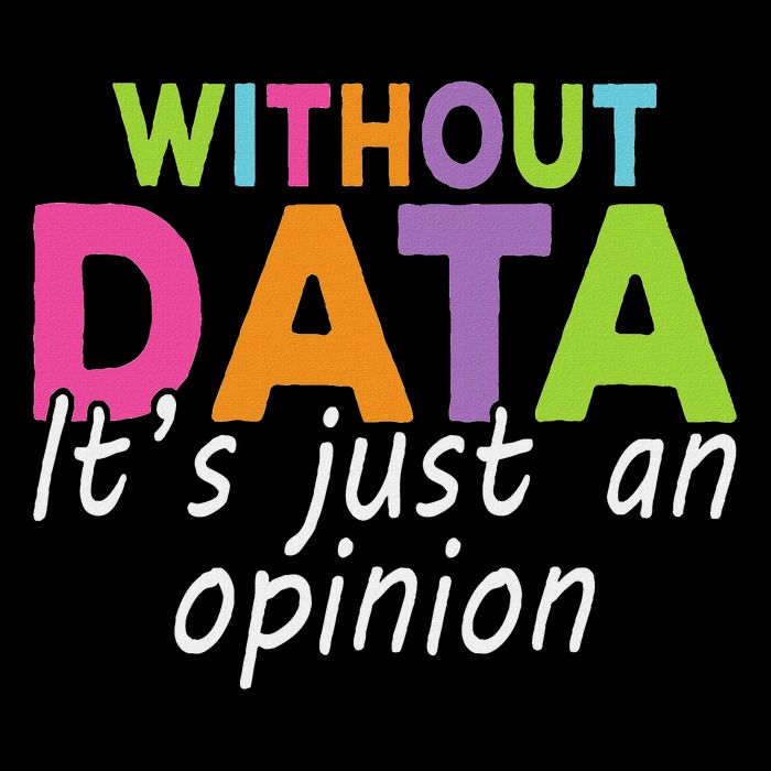 Without Data It's Just An Opinion Poster