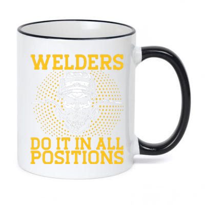 Welders Do It In All Positions | Welder 11oz Black Color Changing Mug