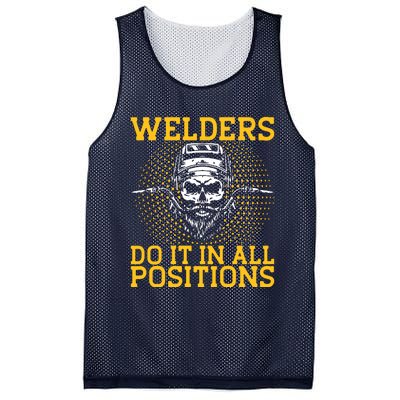 Welders Do It In All Positions | Welder Mesh Reversible Basketball Jersey Tank