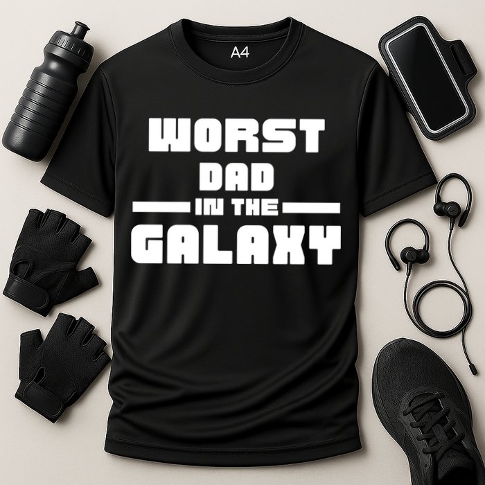 Worst Dad In The Galaxy Gift Cooling Performance Crew T-Shirt