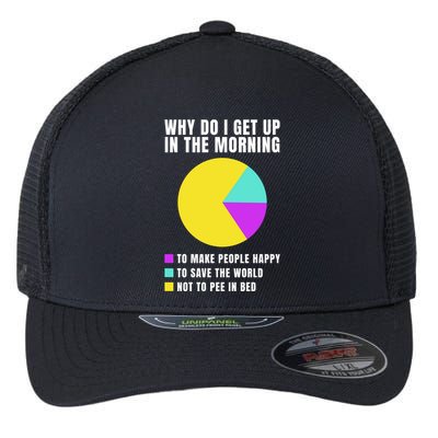 Why Do I Get Up In The Morning Funny I Have To Pee Flexfit Unipanel Trucker Cap