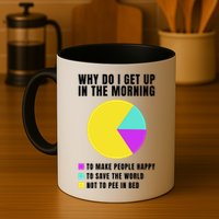 Why Do I Get Up In The Morning Funny I Have To Pee Coffee Mug
