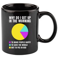 Why Do I Get Up In The Morning Funny I Have To Pee 11oz C Handle Ceramic Mug