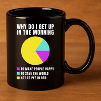 Why Do I Get Up In The Morning Funny I Have To Pee 11oz C Handle Ceramic Mug