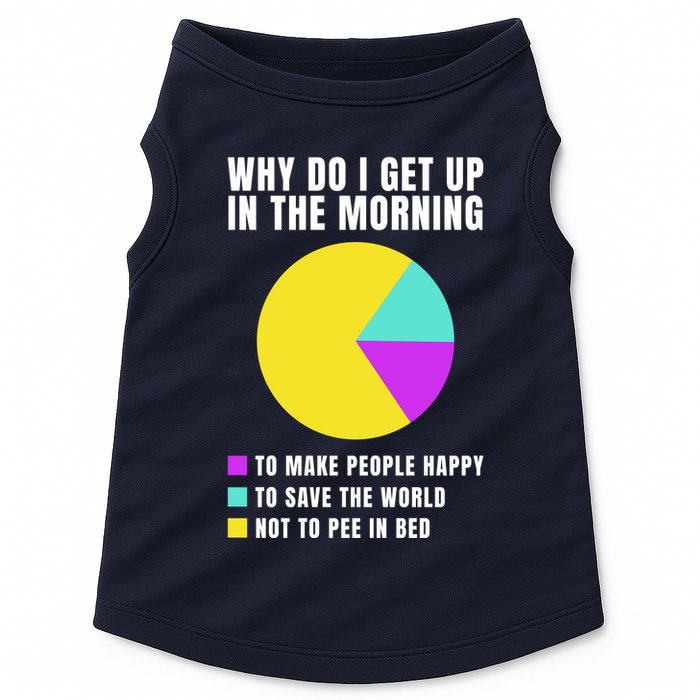 Why Do I Get Up In The Morning Funny I Have To Pee Doggie Tank