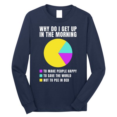 Why Do I Get Up In The Morning Funny I Have To Pee Long Sleeve Shirt