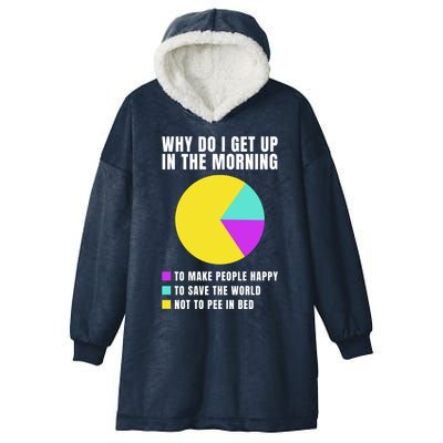 Why Do I Get Up In The Morning Funny I Have To Pee Hooded Wearable Blanket