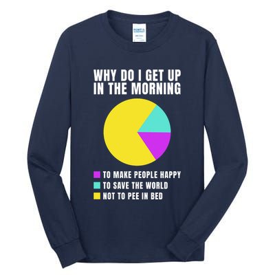 Why Do I Get Up In The Morning Funny I Have To Pee Tall Long Sleeve T-Shirt