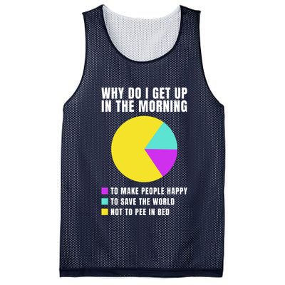 Why Do I Get Up In The Morning Funny I Have To Pee Mesh Reversible Basketball Jersey Tank