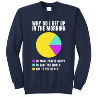 Why Do I Get Up In The Morning Funny I Have To Pee Tall Sweatshirt