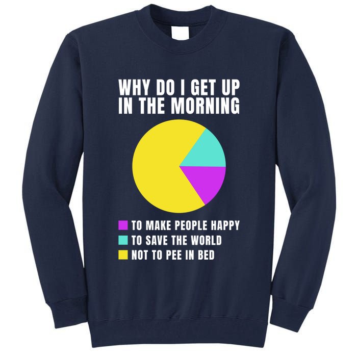 Why Do I Get Up In The Morning Funny I Have To Pee Tall Sweatshirt