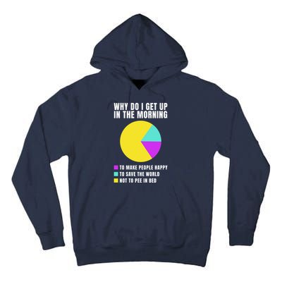 Why Do I Get Up In The Morning Funny I Have To Pee Tall Hoodie
