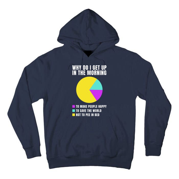 Why Do I Get Up In The Morning Funny I Have To Pee Tall Hoodie