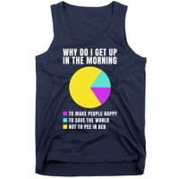 Why Do I Get Up In The Morning Funny I Have To Pee Tank Top