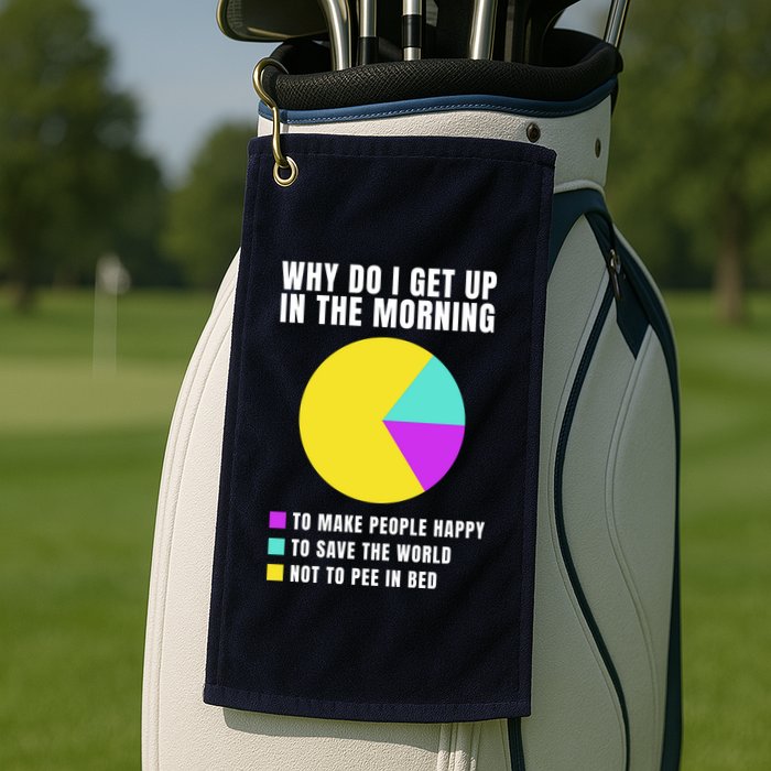Why Do I Get Up In The Morning Funny I Have To Pee Golf Towel