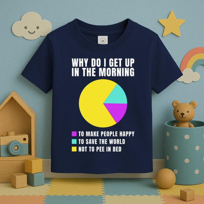 Why Do I Get Up In The Morning Funny I Have To Pee Toddler T-Shirt