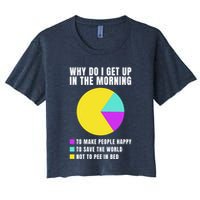 Why Do I Get Up In The Morning Funny I Have To Pee Crop Top