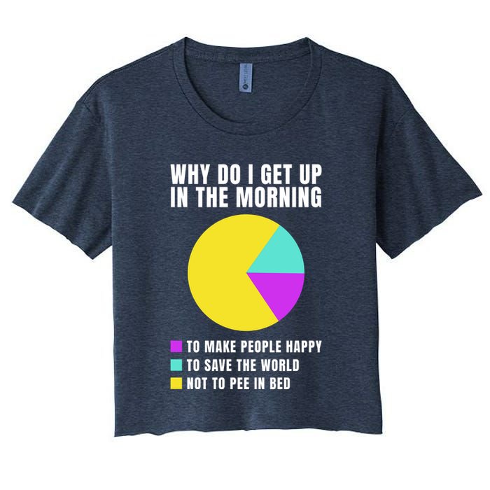Why Do I Get Up In The Morning Funny I Have To Pee Crop Top