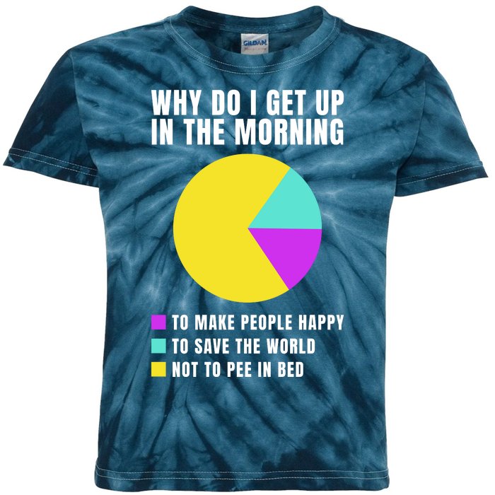 Why Do I Get Up In The Morning Funny I Have To Pee Kids Tie-Dye T-Shirt