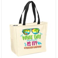What Day Is It Teacher On Break Summer Vibes Funny Teacher Zip Tote Bag