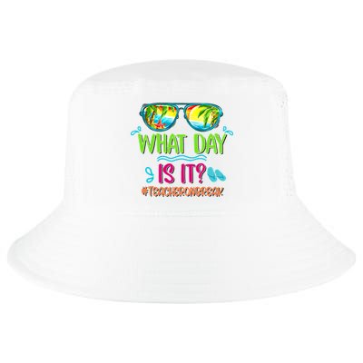 What Day Is It Teacher On Break Summer Vibes Funny Teacher Cool Comfort Performance Bucket Hat
