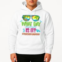 What Day Is It Teacher On Break Summer Vibes Funny Teacher Hoodie