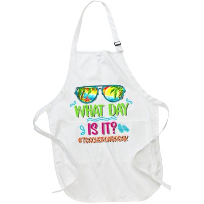 What Day Is It Teacher On Break Summer Vibes Funny Teacher Apron