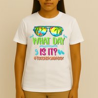 What Day Is It Teacher On Break Summer Vibes Funny Teacher T-Shirt