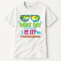 What Day Is It Teacher On Break Summer Vibes Funny Teacher Tall T-Shirt