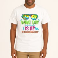What Day Is It Teacher On Break Summer Vibes Funny Teacher Tall T-Shirt