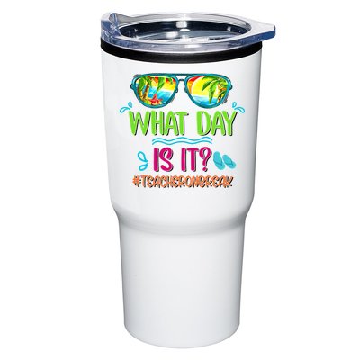 What Day Is It Teacher On Break Summer Vibes Funny Teacher Tumbler