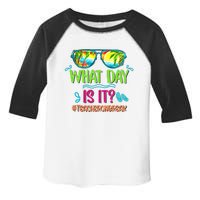 What Day Is It Teacher On Break Summer Vibes Funny Teacher Toddler Fine Jersey T-Shirt