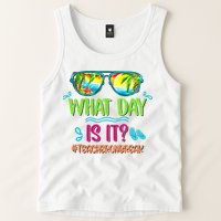 What Day Is It Teacher On Break Summer Vibes Funny Teacher Tank Top